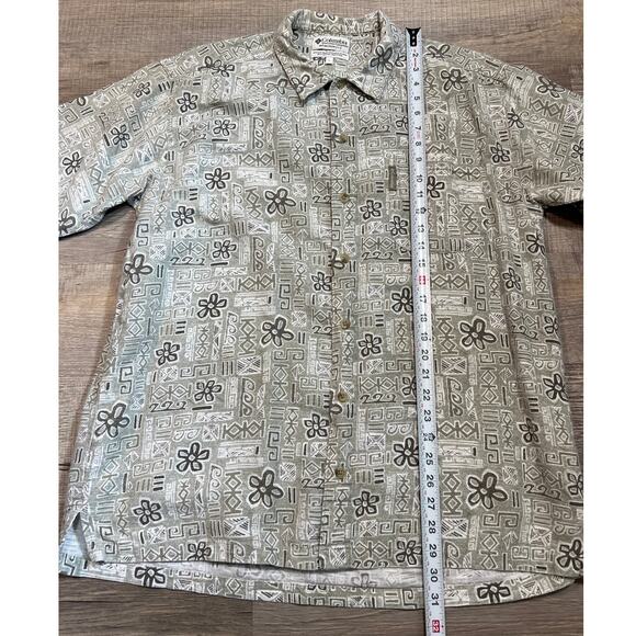 Columbia Mens Size Large Cotton Short Sleeve Hawaiian Shirt Floral AOP - Picture 4 of 5